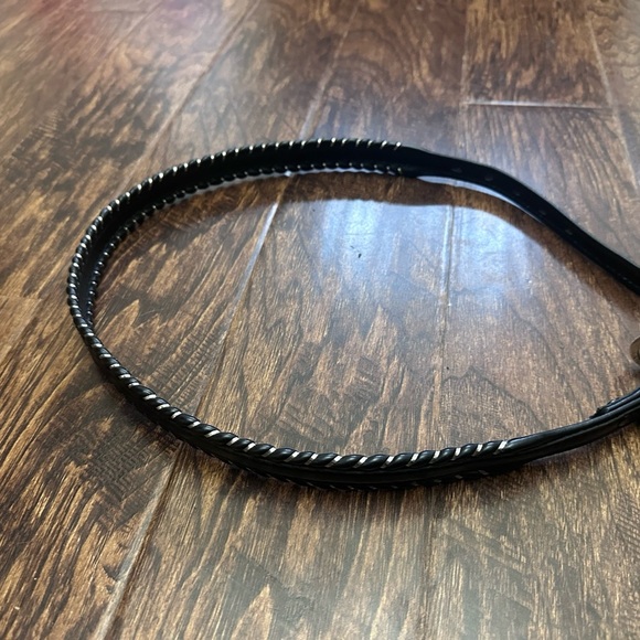 DUNDEE vintage Cowhide Black Twisted Men's Belt - Picture 1 of 4